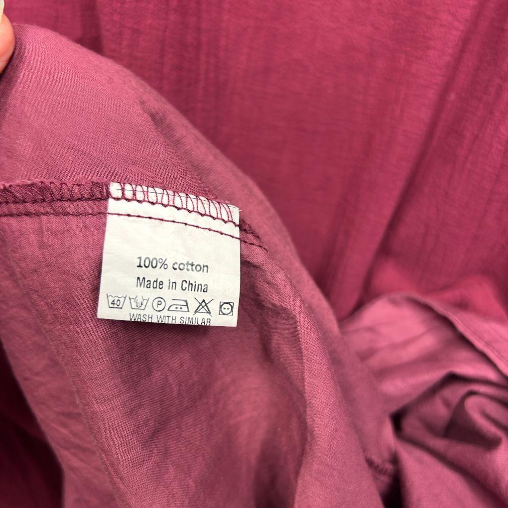 Gracila Burgundy Layered Cotton Dress - Size 5XL
