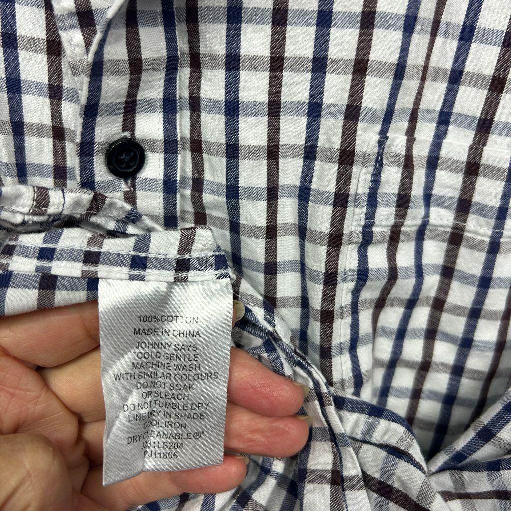 Johnny Bigg Navy Check Shirt - Size 2XL