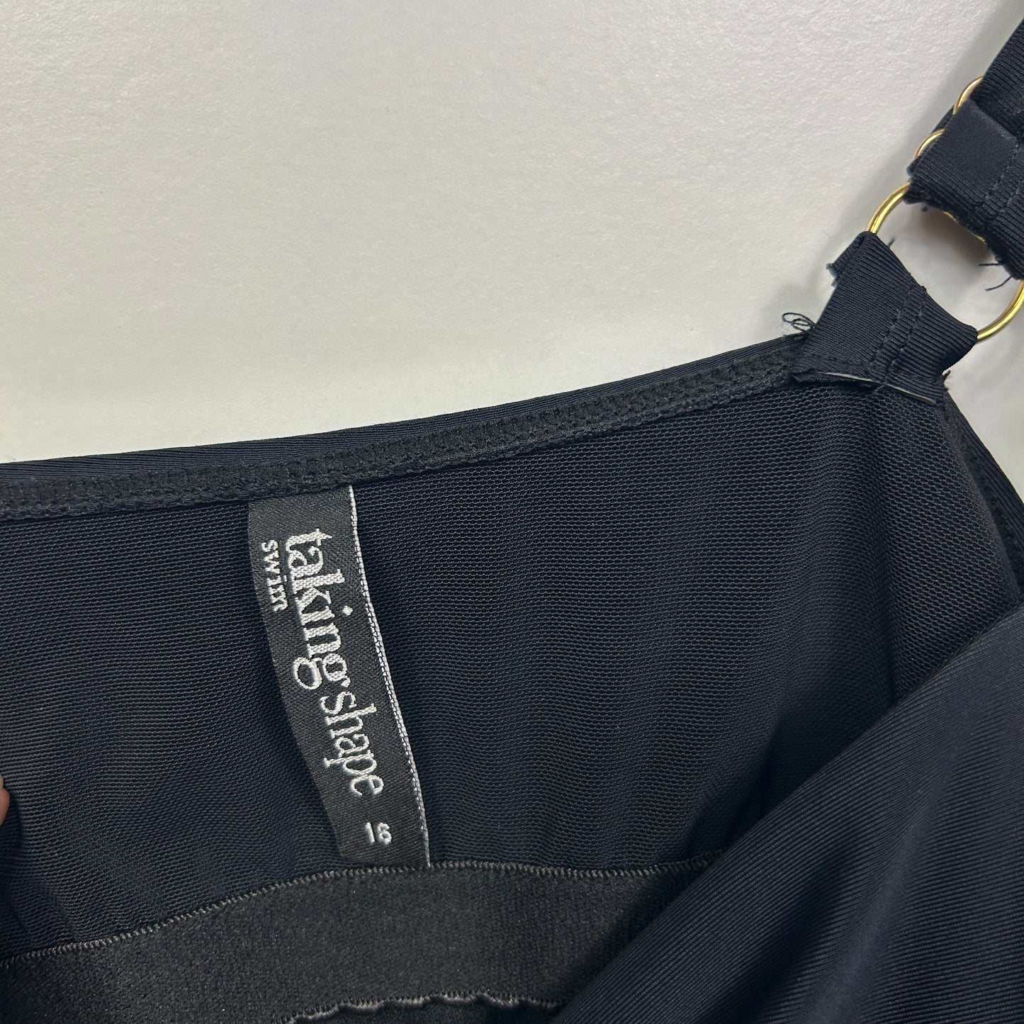 Taking Shape Black Tankini Swim Top - Size 16