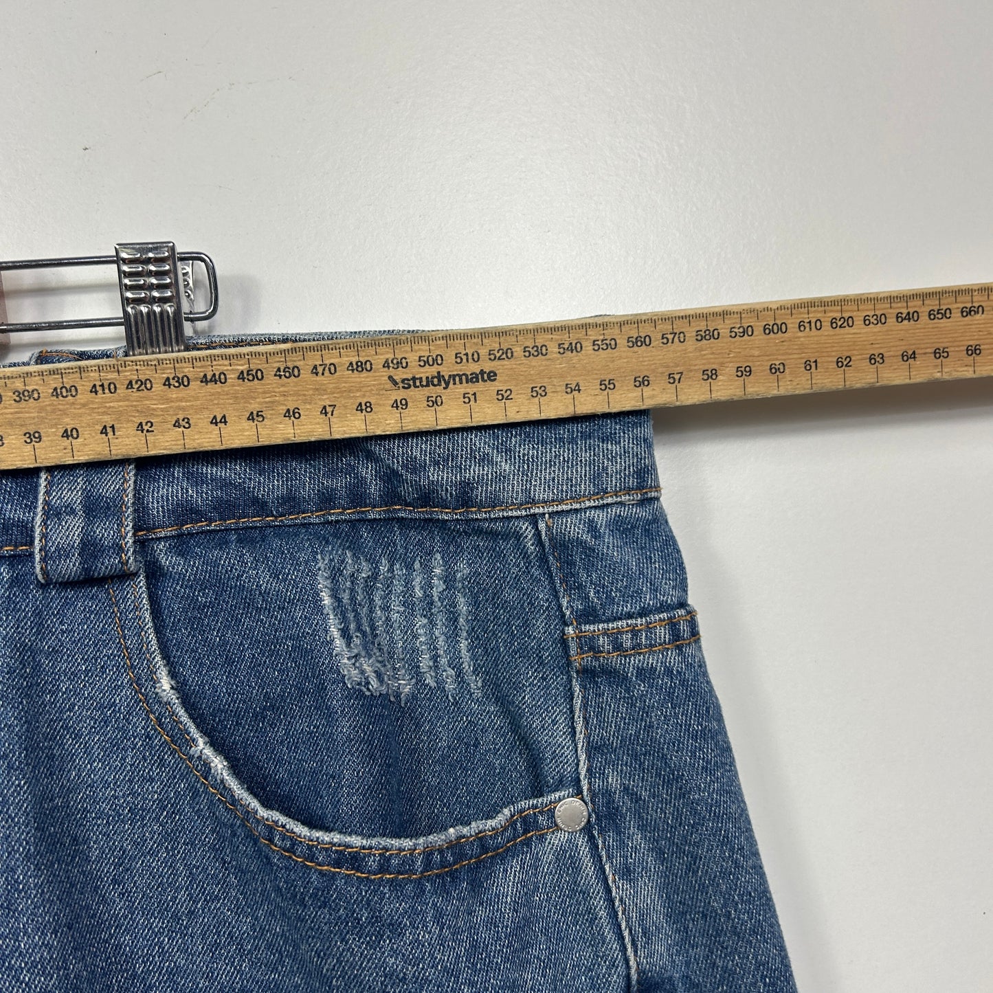 City Chic Blue Cotton Denim Skirt - Size 20/L