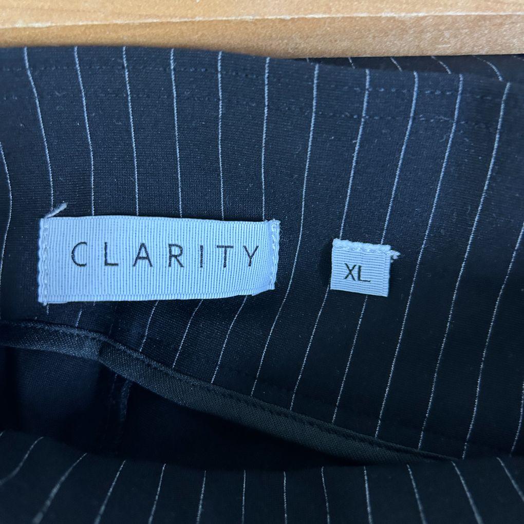 Clarity Navy Pinstripe Pants - Size XL