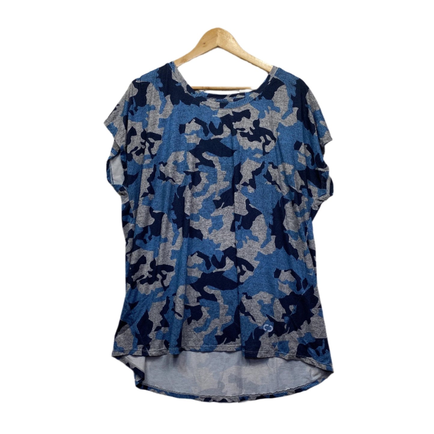 Circuit Activewear Top Size 18 Blue Grey Camouflage