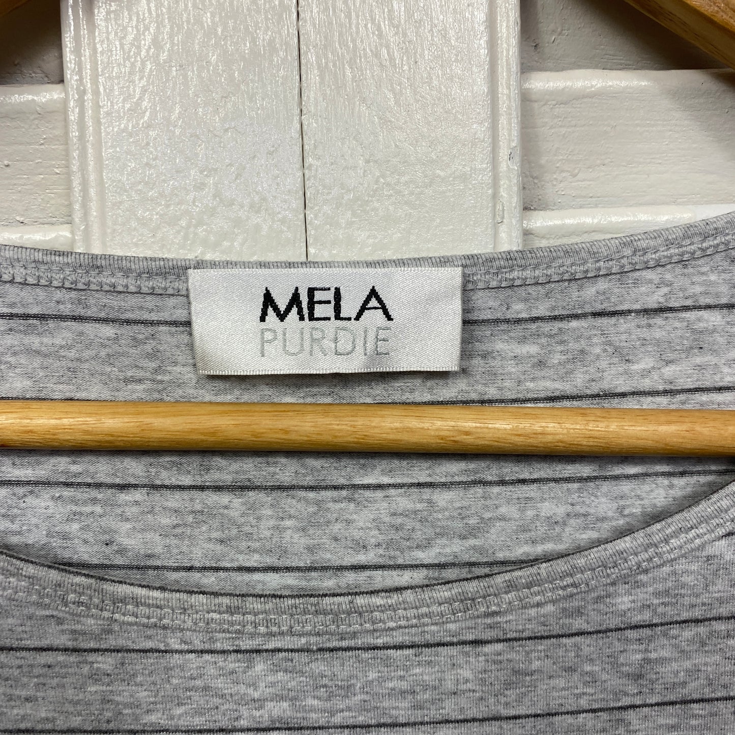 Mela Purdie Top Size 14 Large Long Sleeve Grey