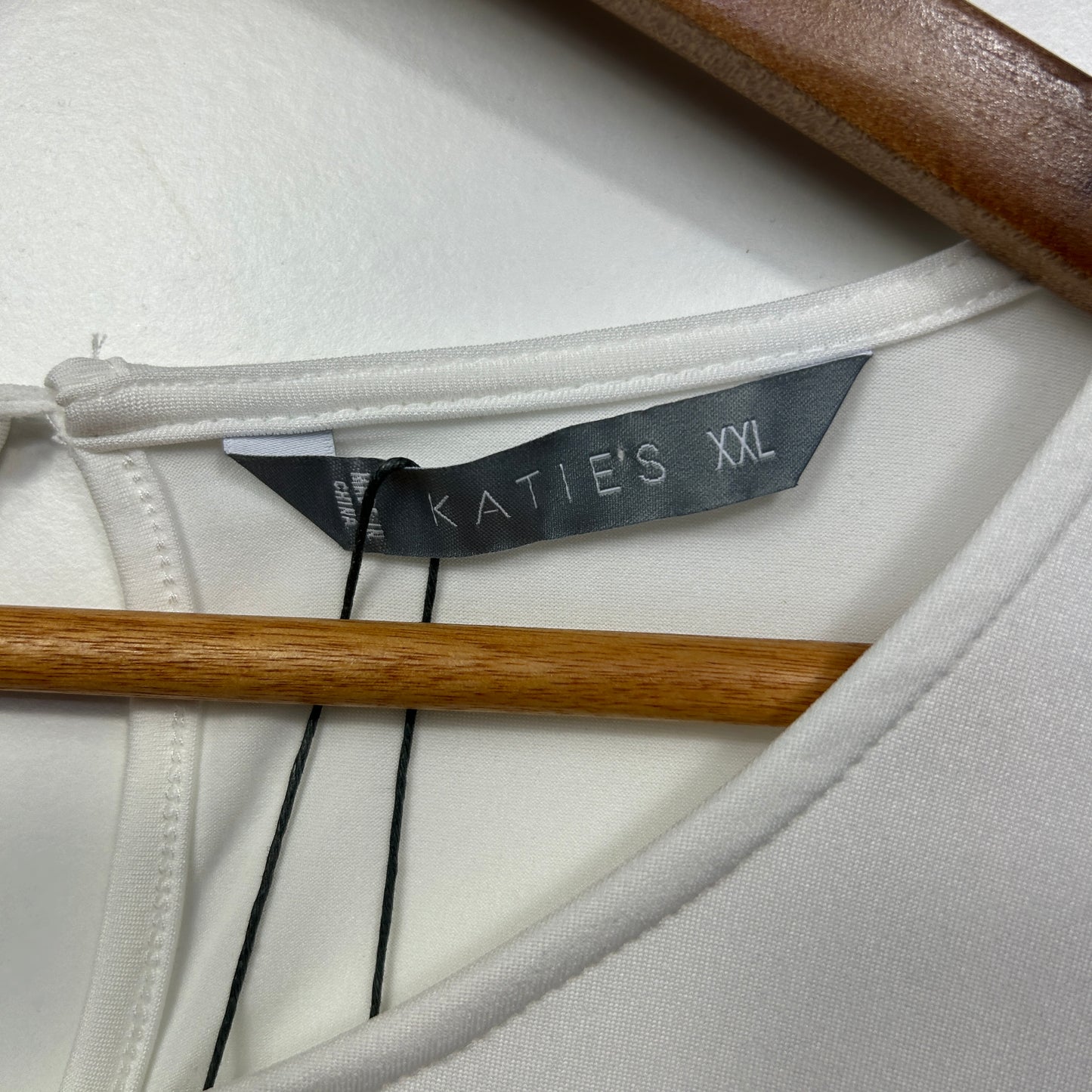 Katies White Faux Wrap Top - Size XXL