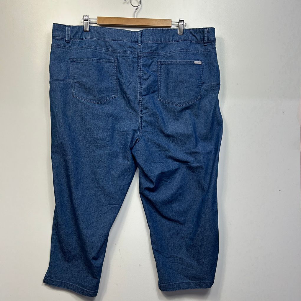 Millers Blue Cotton Denim Capri Pants - Size 20