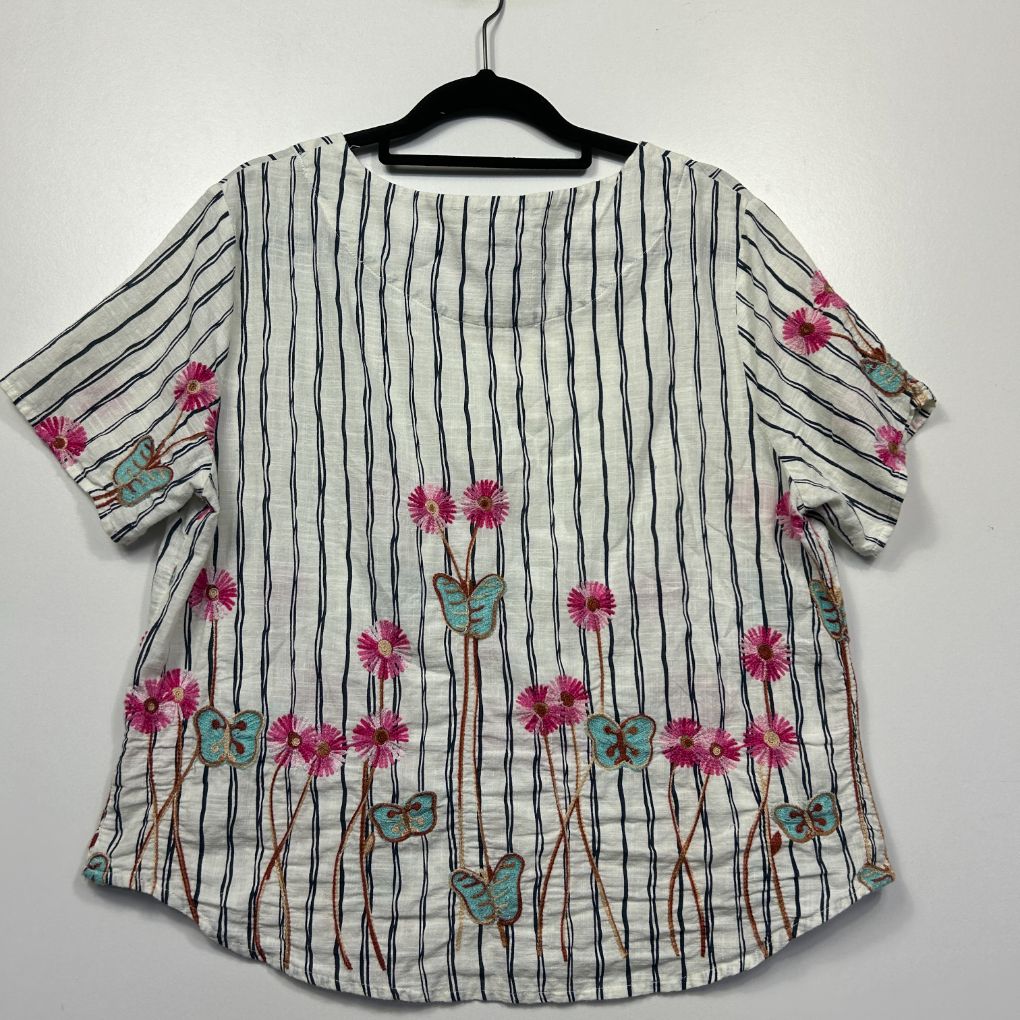 Guava Multicoloured Cotton Top - Size L