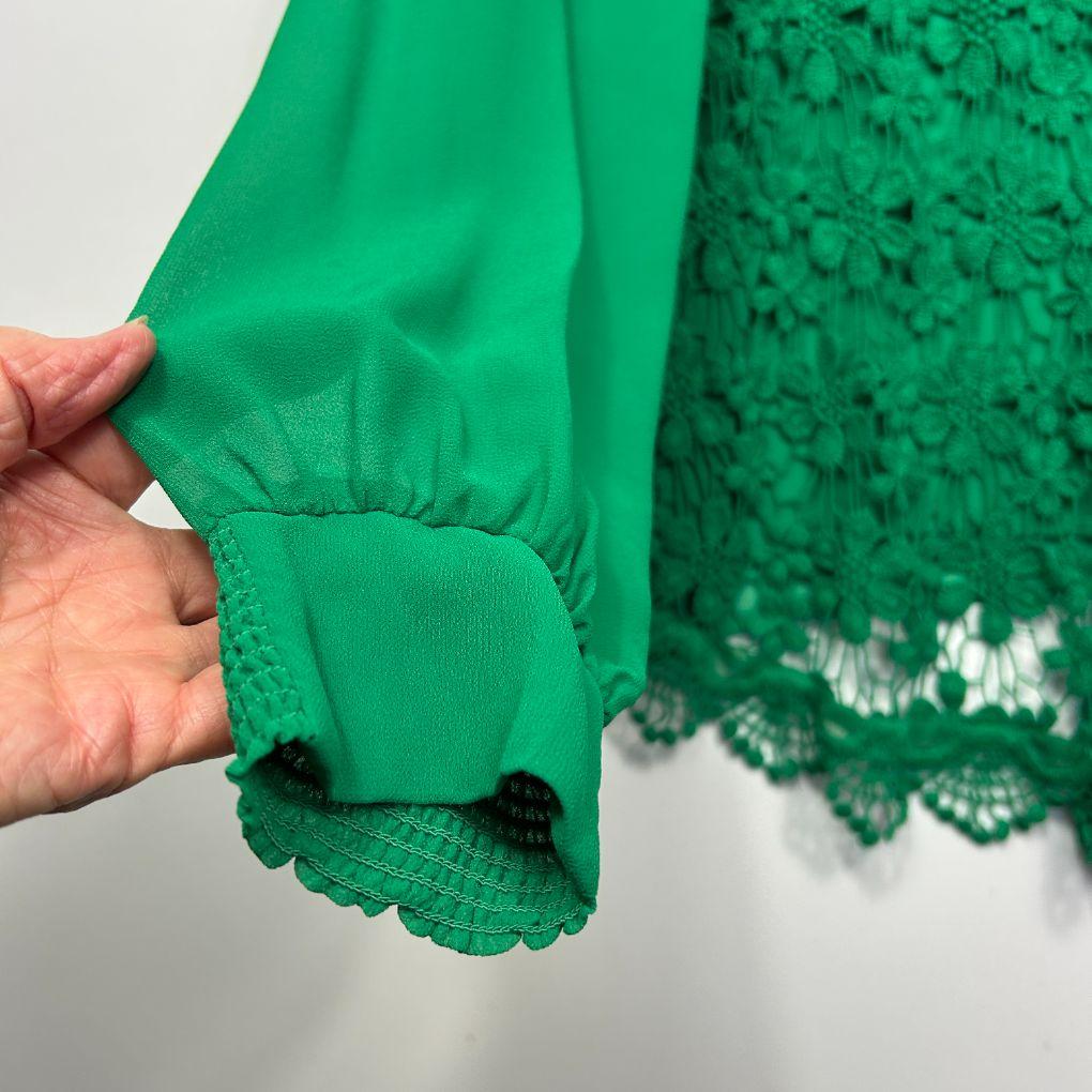 Tokito Green Lace Top - Size 14