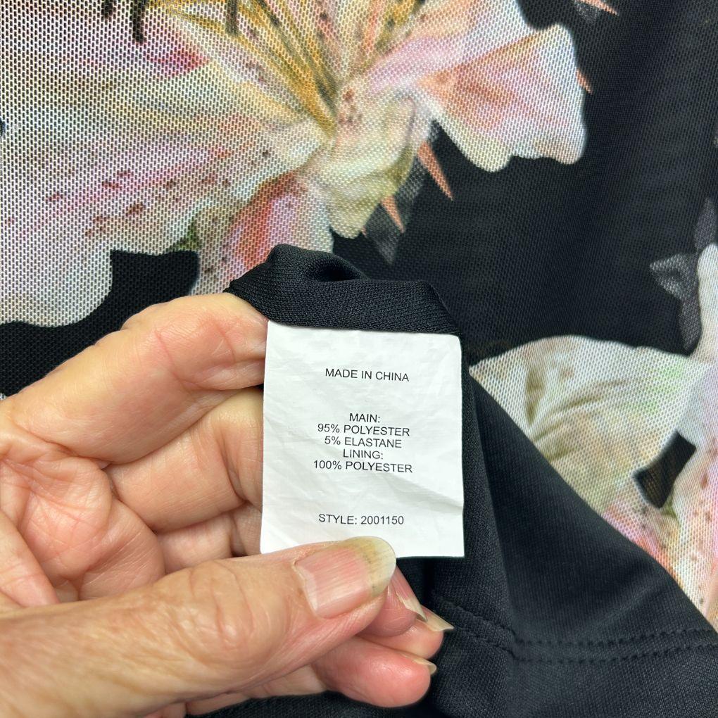 Millers Black Floral Top - Size 22