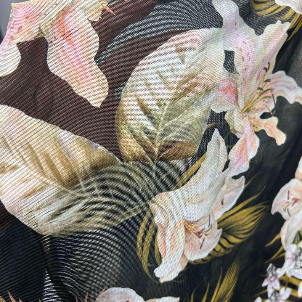 Millers Black Floral Top - Size 22