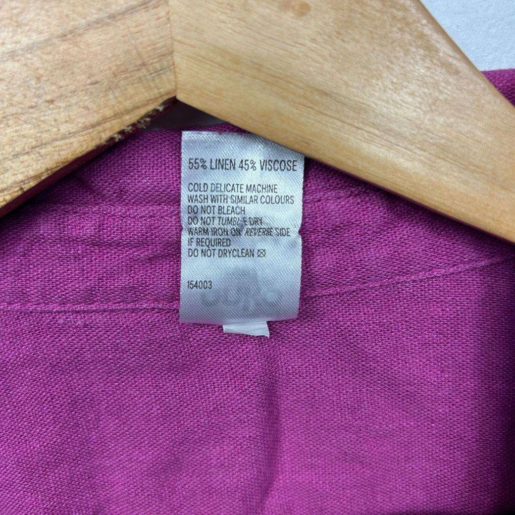 Anko Magenta Linen Shirt - Size 26