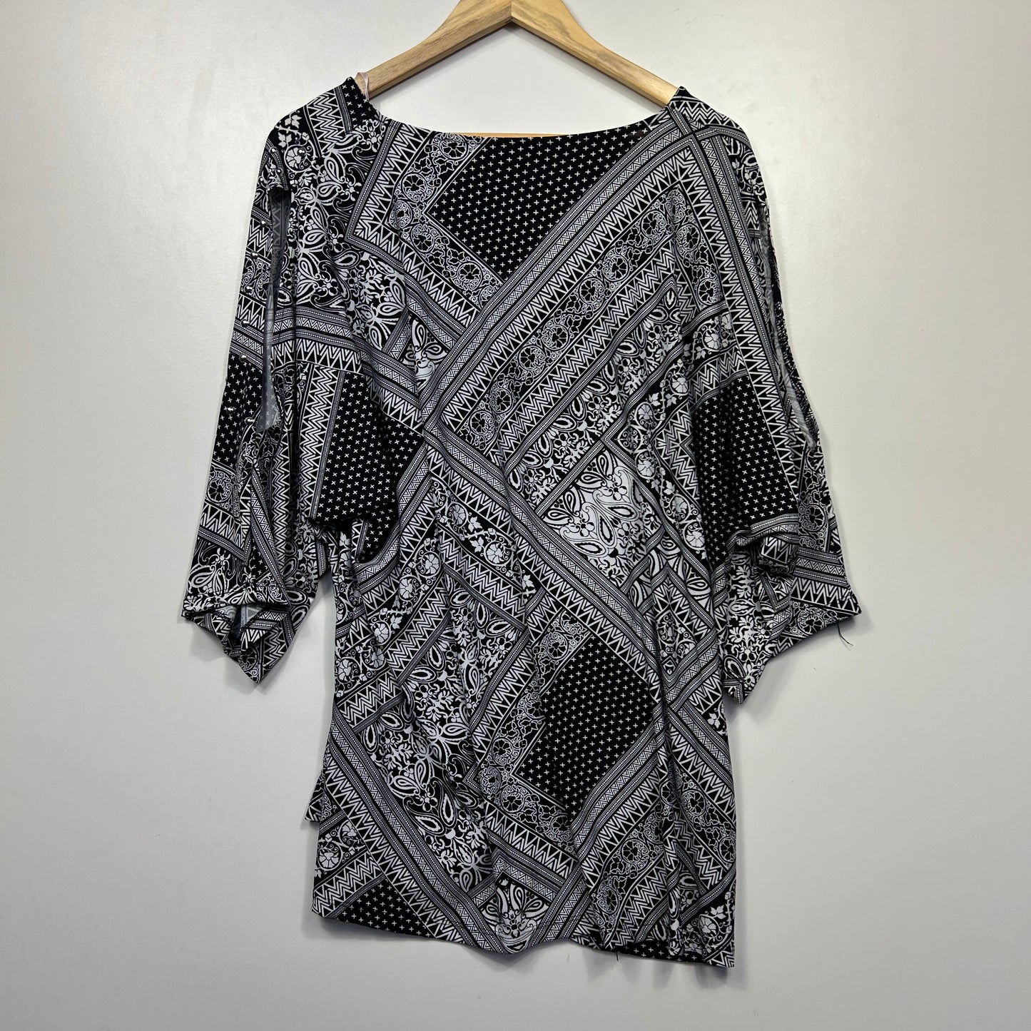 Millers Black White Geometric Print Tunic - Size XXL