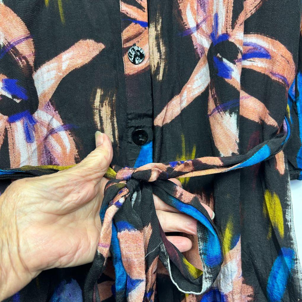 Taking Shape Abstract  Floral Print Dress - Size 24
