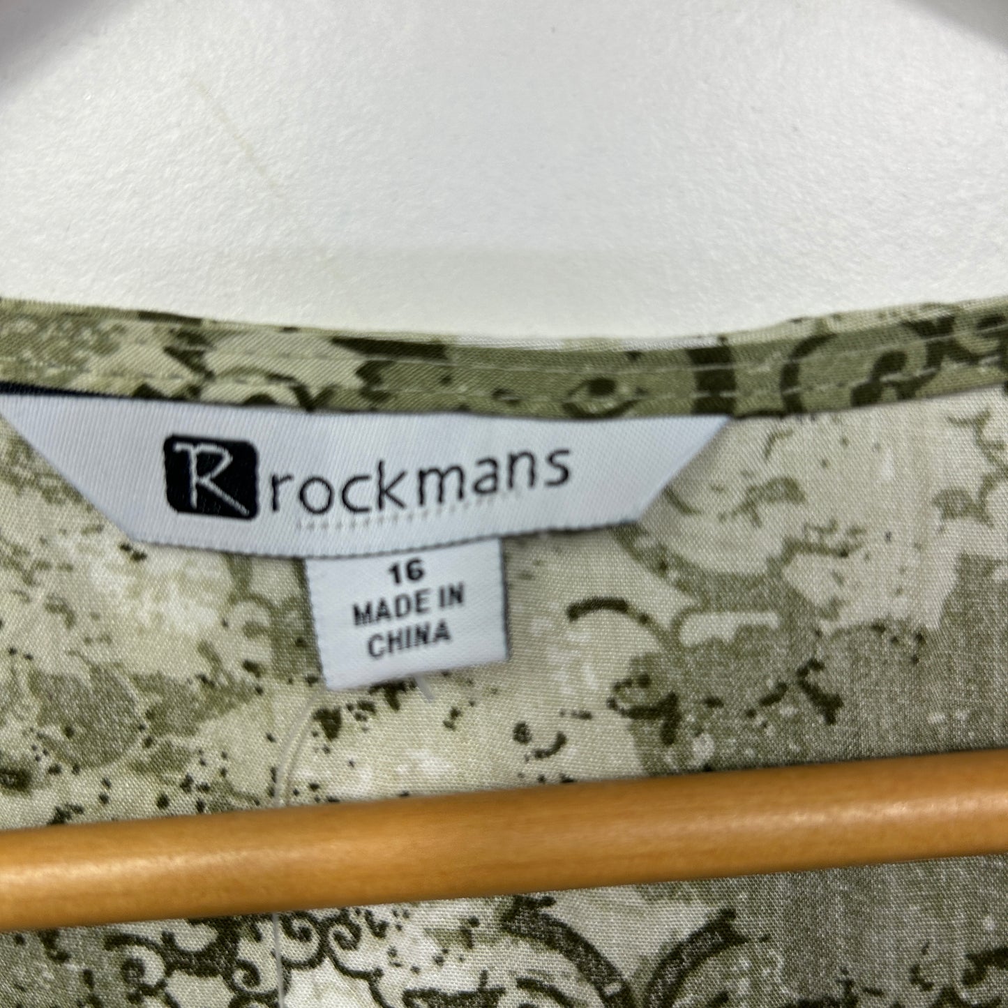 Rockmans Green Smock Top - Size 16
