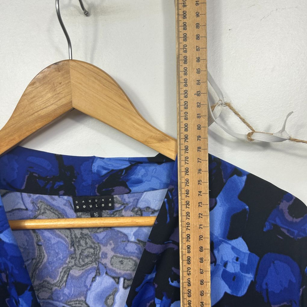 Sandra Soulos Blue Top - Size 16
