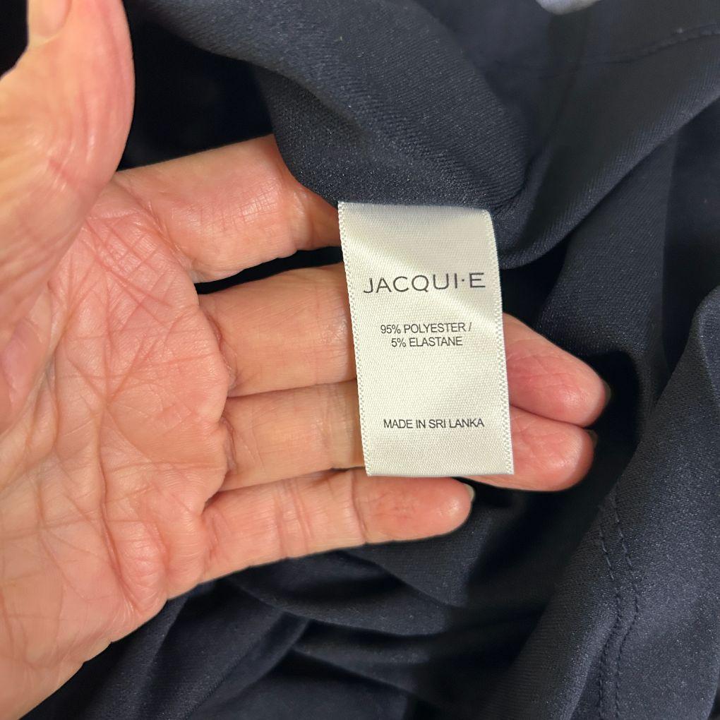 Jacqui E Navy Spot Skirt - Size XL