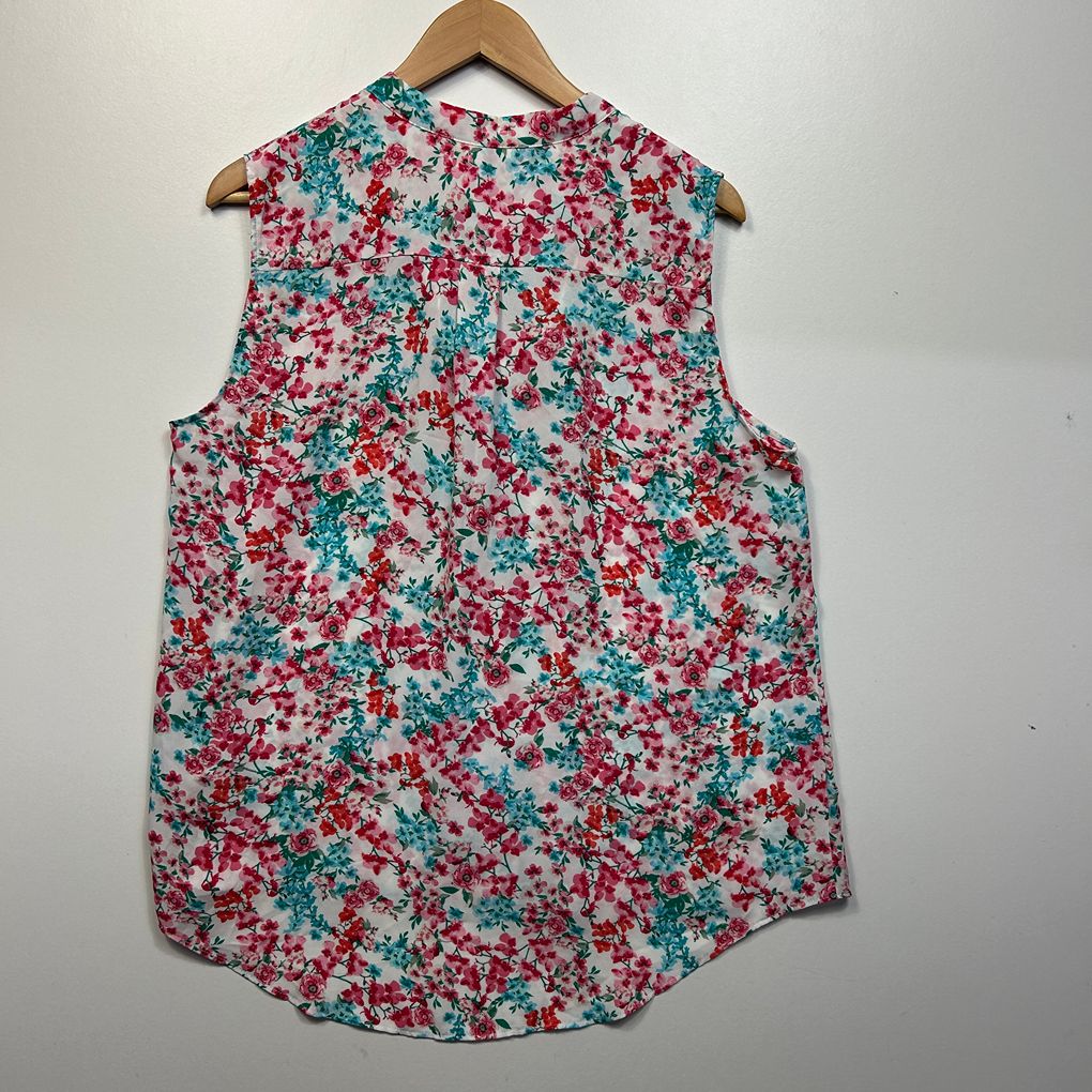 Millers Pink Floral Sleeveless Top - Size 16
