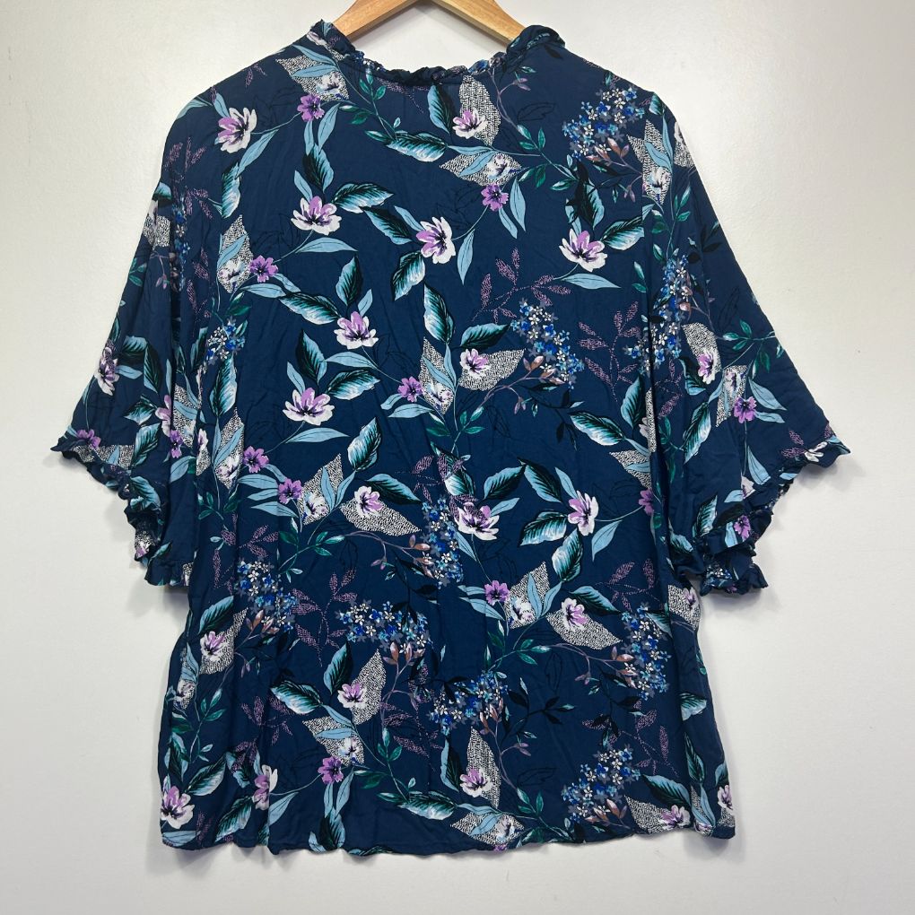 Rockmans Navy Top - Size 14