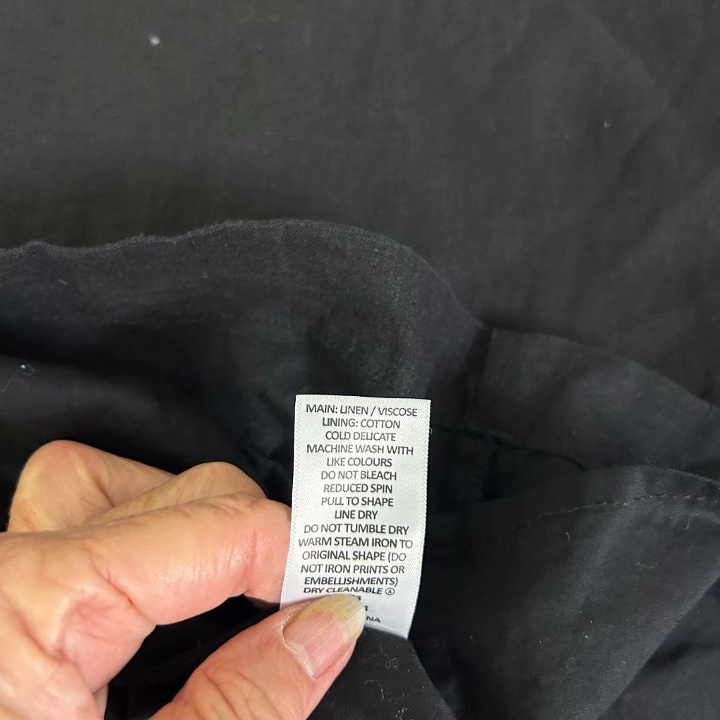 Lily Loves Black Linen Skirt - Size 18