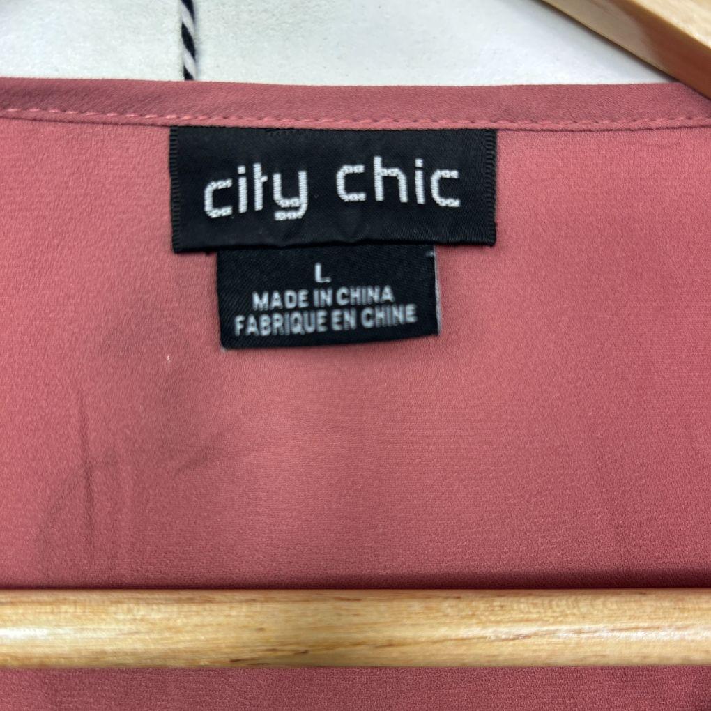 City Chic Dusty Pink Shirt - Size 20/L