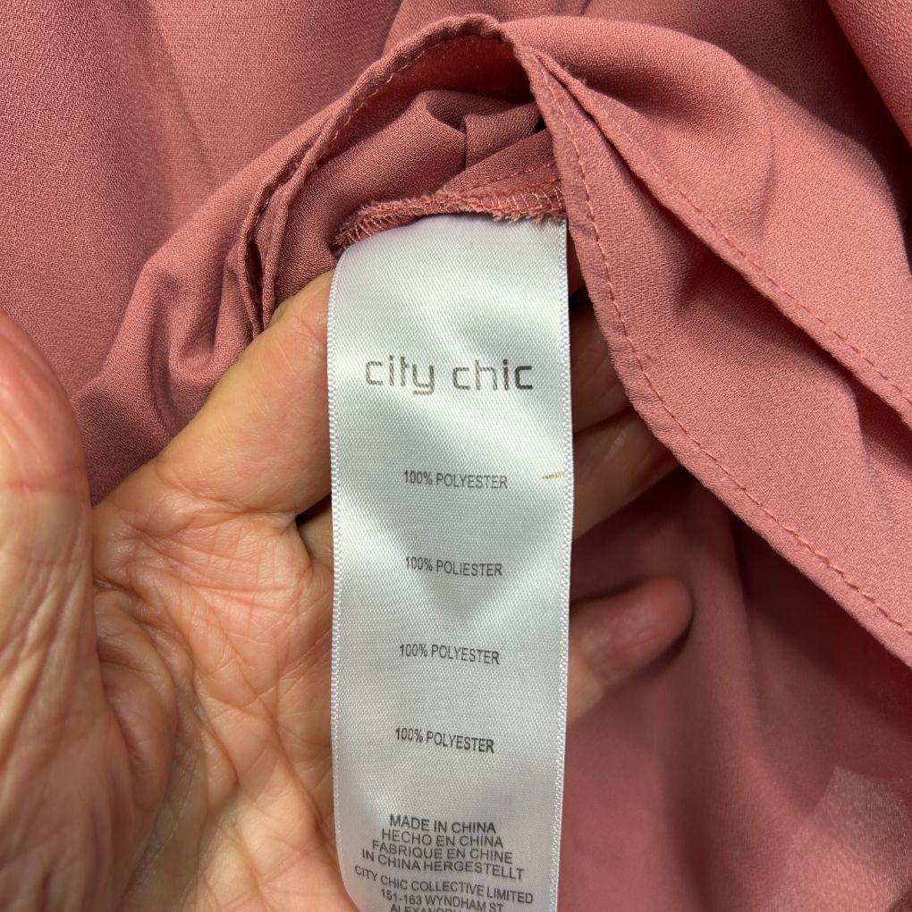 City Chic Dusty Pink Shirt - Size 20/L