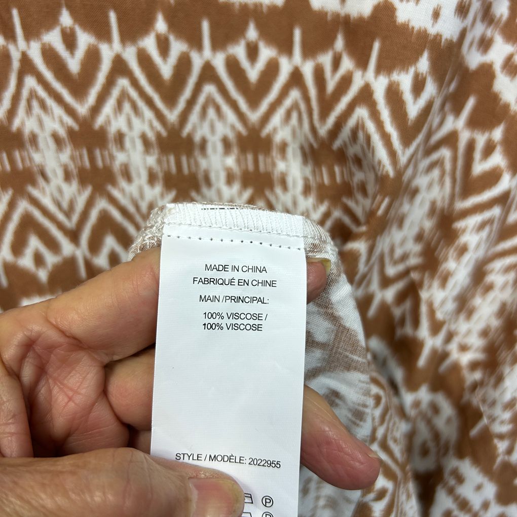 Autograph Brown Print Top - Size 22