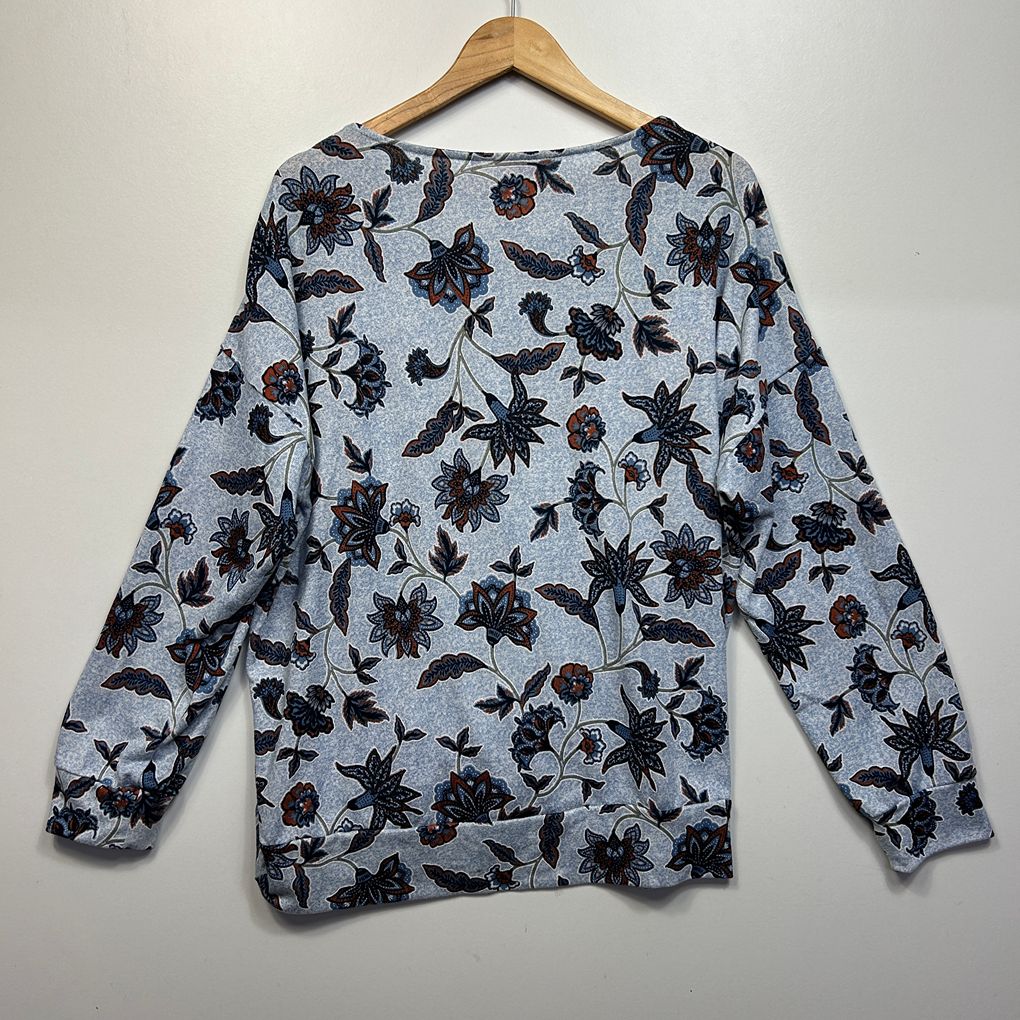 Millers Blue Floral Top - Size 22