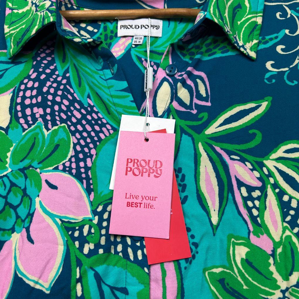 Proud Poppy Tammin Shirt in Kosum Pink - Size 20