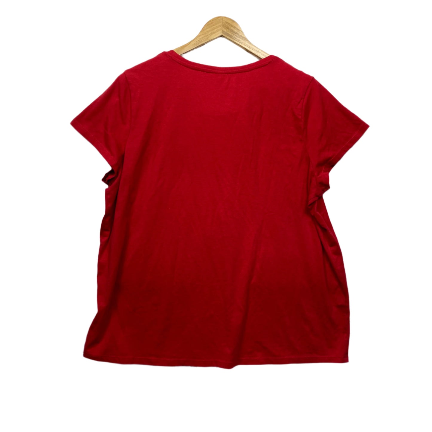 Christmas Tshirt Top Size 20 Red Short Sleeve