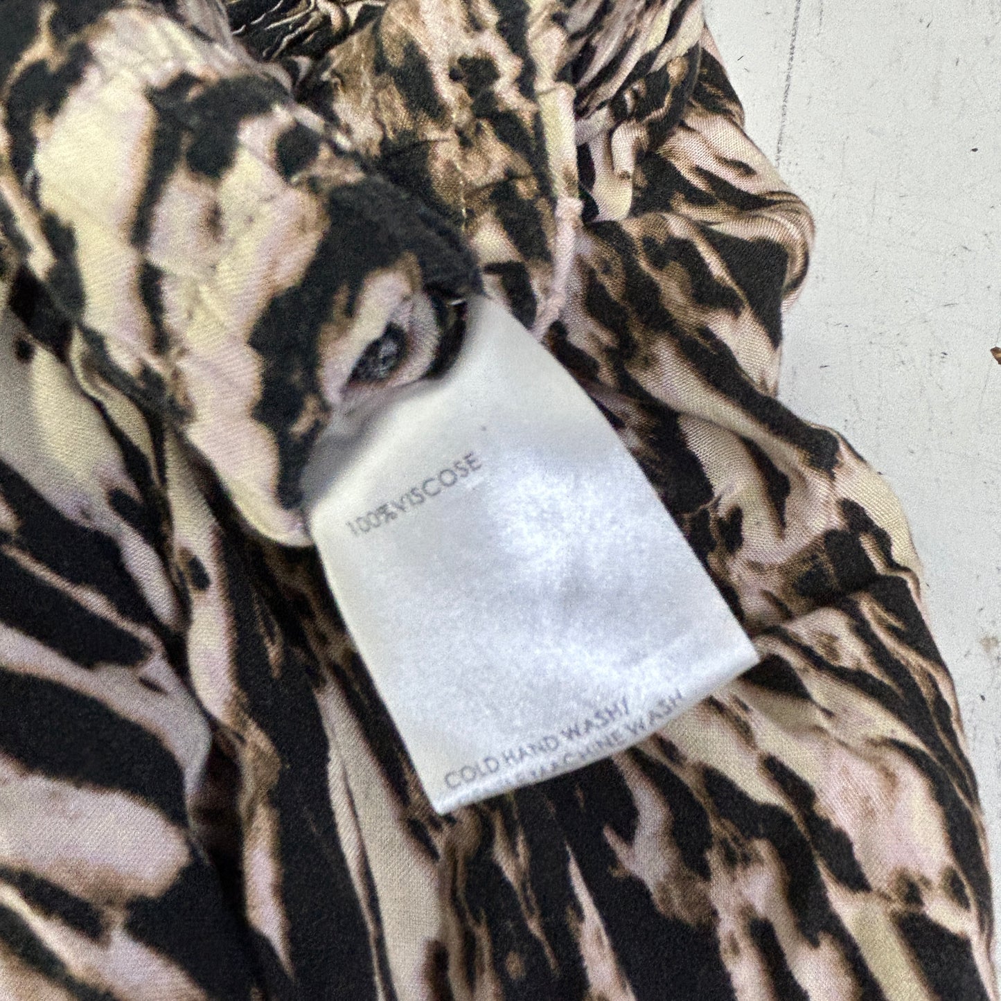 Millers Beige Animal Print Pants - Size 18 (fault)