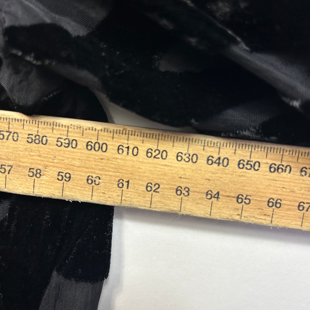 Taking Shape Black Velvet Burnout Sheer Top - Size 16/18