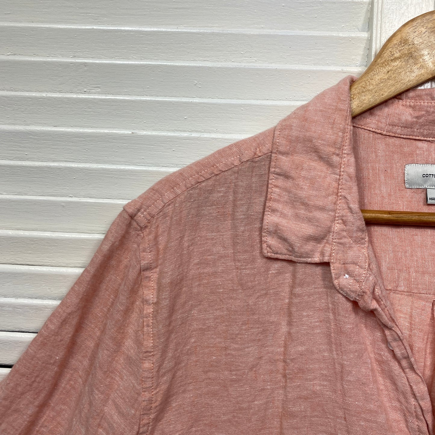 Cotton On Linen Top Size 16 XL Short Sleeve Pink