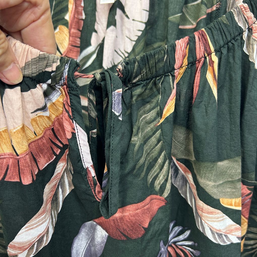 Target Green Palm Print Cotton Dress - Size 24
