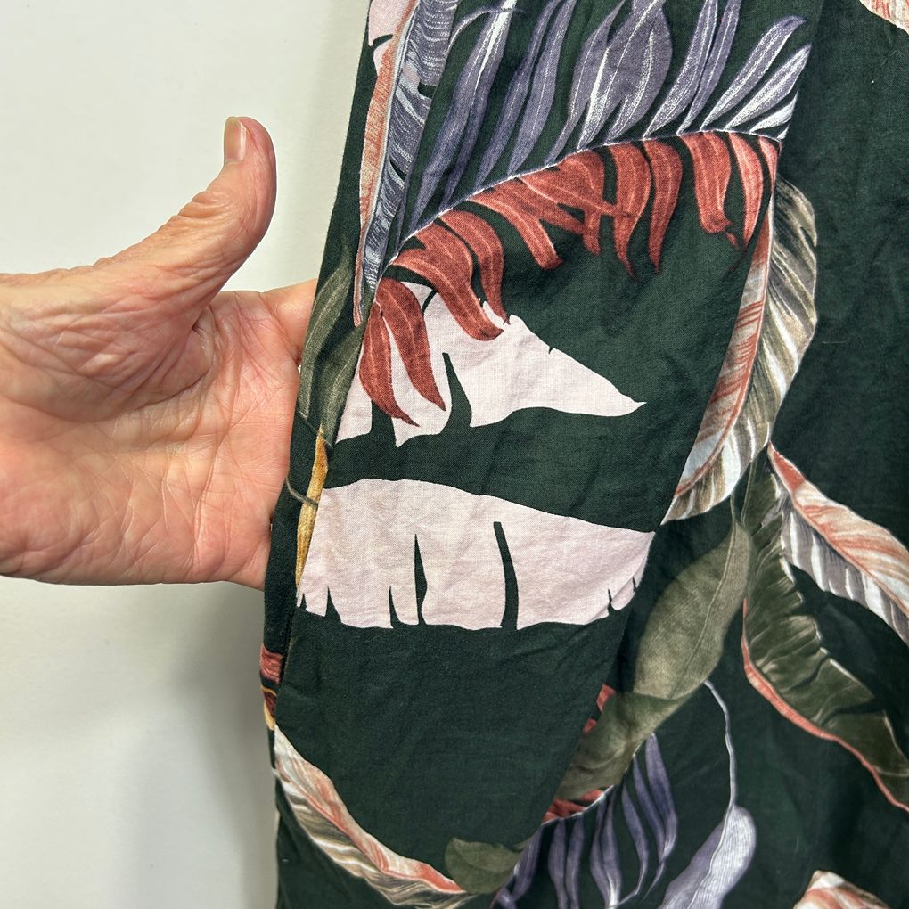 Target Green Palm Print Cotton Dress - Size 24