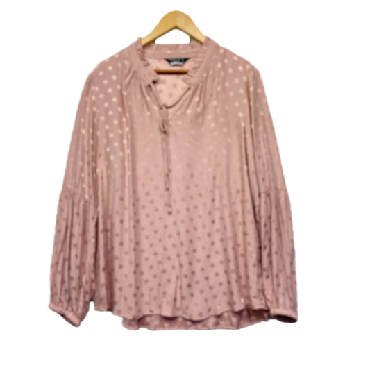 Marco Polo Top Size 16 Pink Long Sleeve