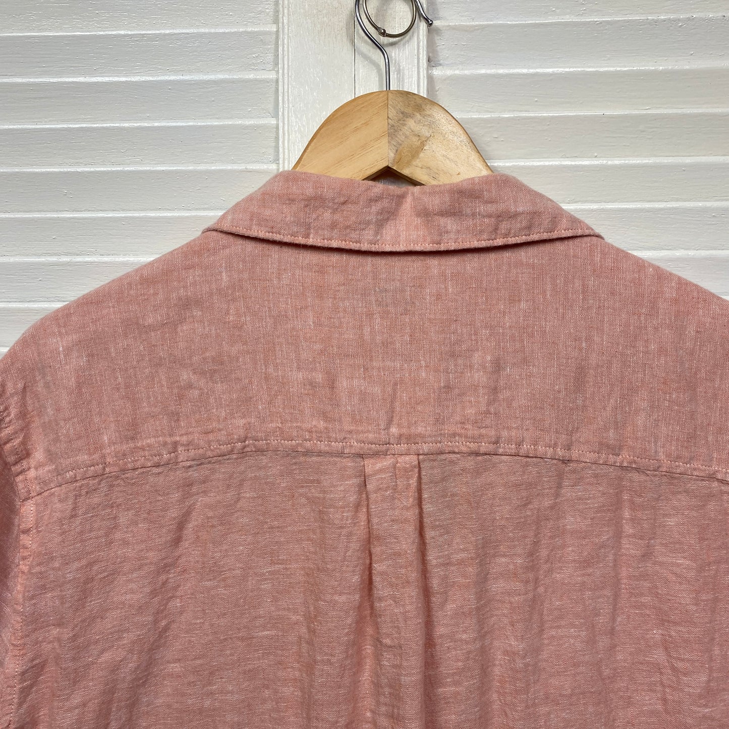 Cotton On Linen Top Size 16 XL Short Sleeve Pink