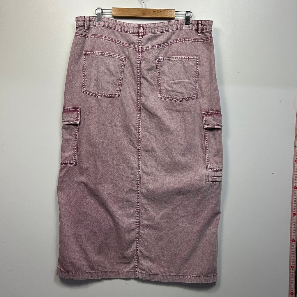 Anko Pink Cotton Denim Skirt - Size 18