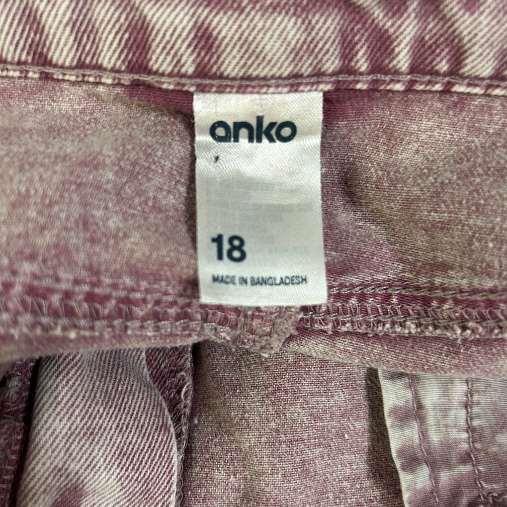 Anko Pink Cotton Denim Skirt - Size 18