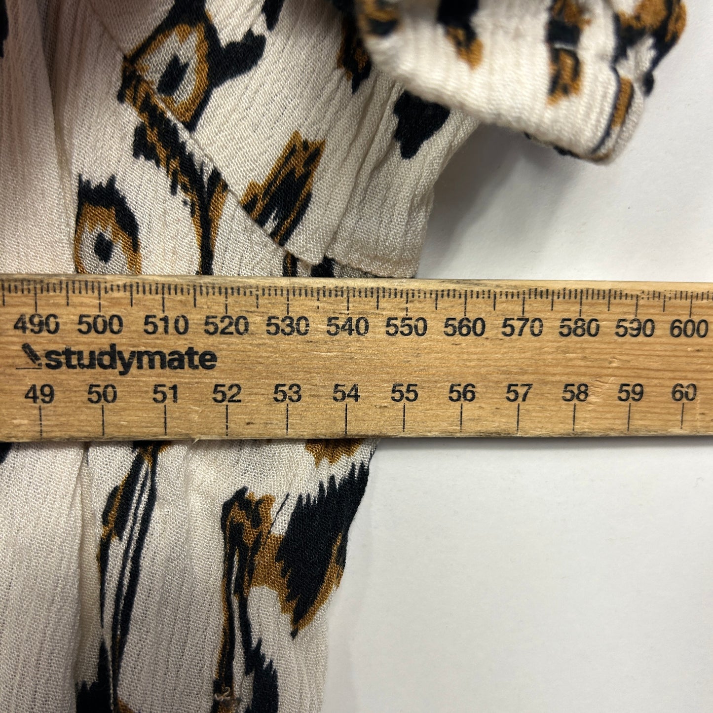 Suzanne Grae Cream Ikat Print Tunic Dress - Size 14