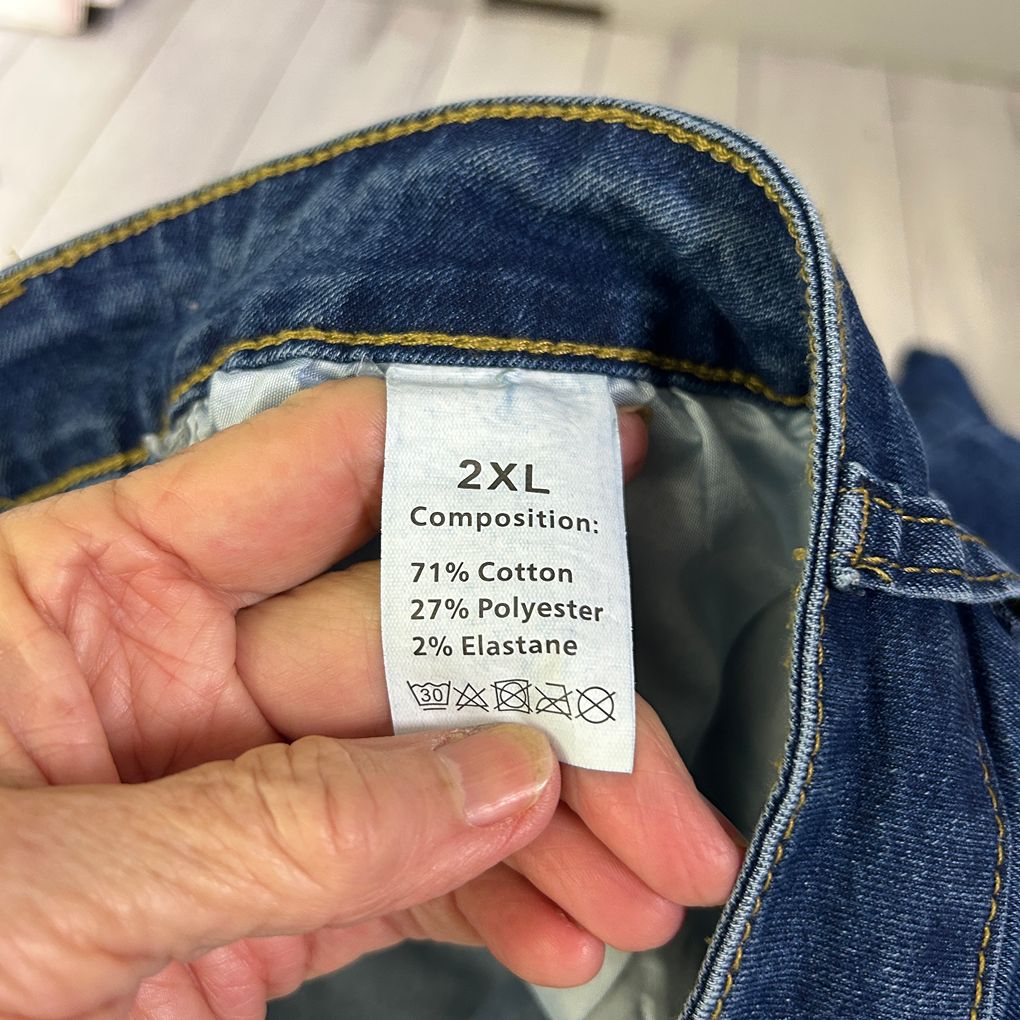 Blue Cotton Denim Skirt - Size 2XL/16/18
