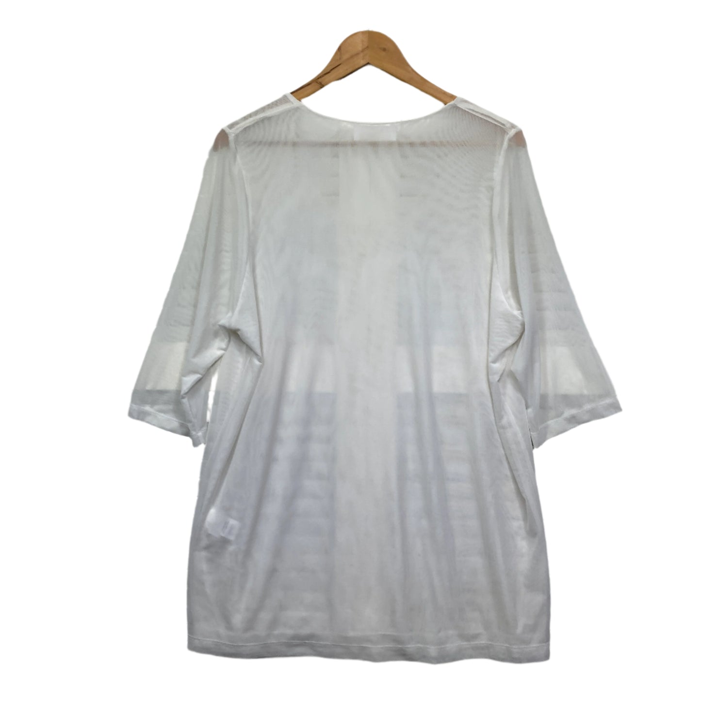 Taking Shape Basics Top Size 22 XL Short Sleeve White Sheer