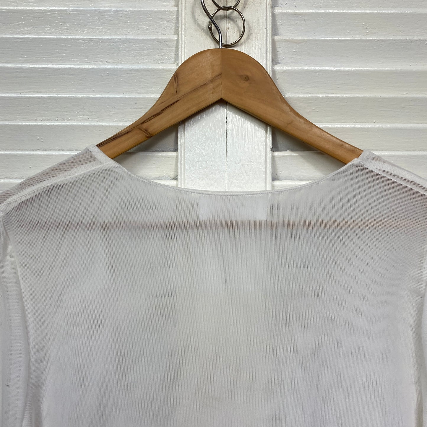 Taking Shape Basics Top Size 22 XL Short Sleeve White Sheer