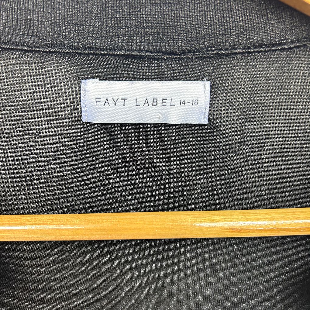 Fayt The Label Black Short Sleeve Shirt - Size 14-16