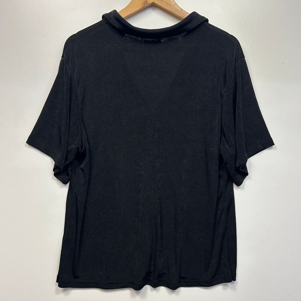 Fayt The Label Black Short Sleeve Shirt - Size 14-16