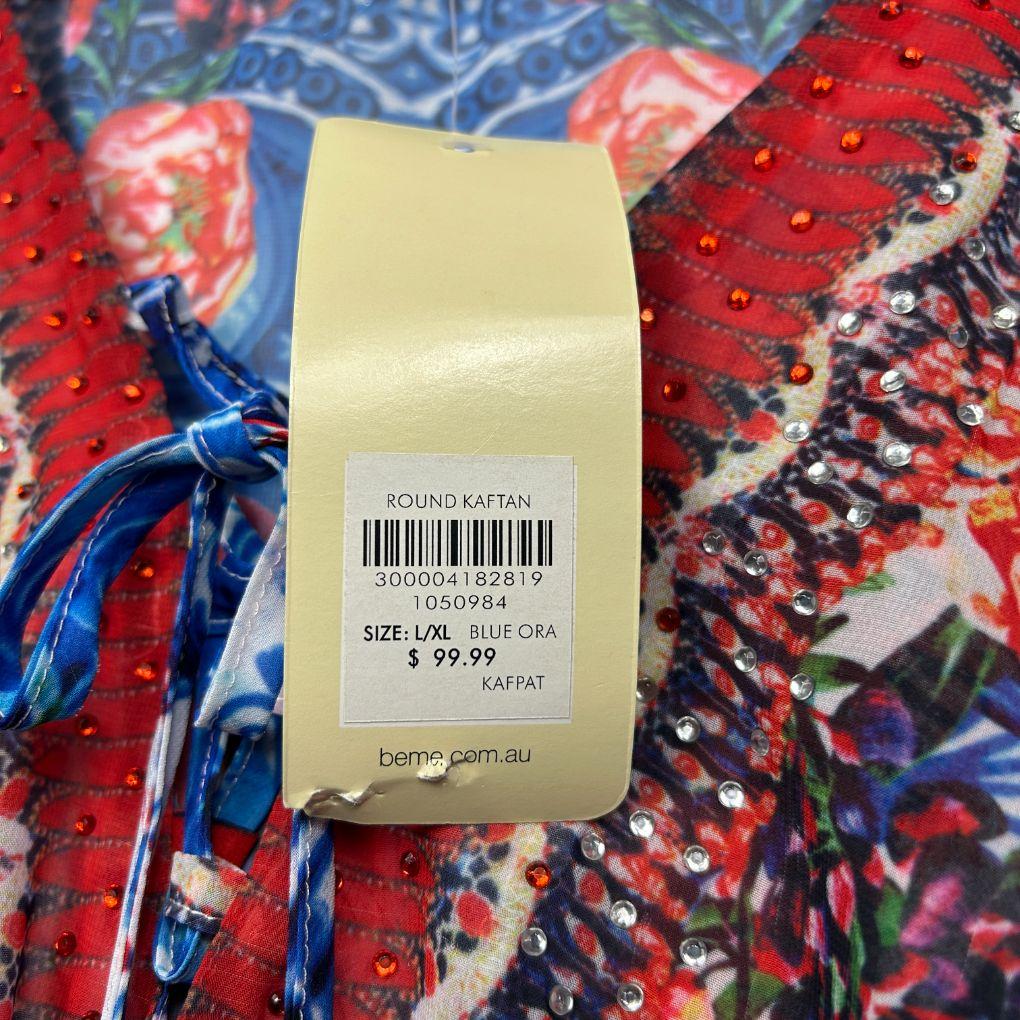 Beme Red Paisley Kaftan - Size L/XL