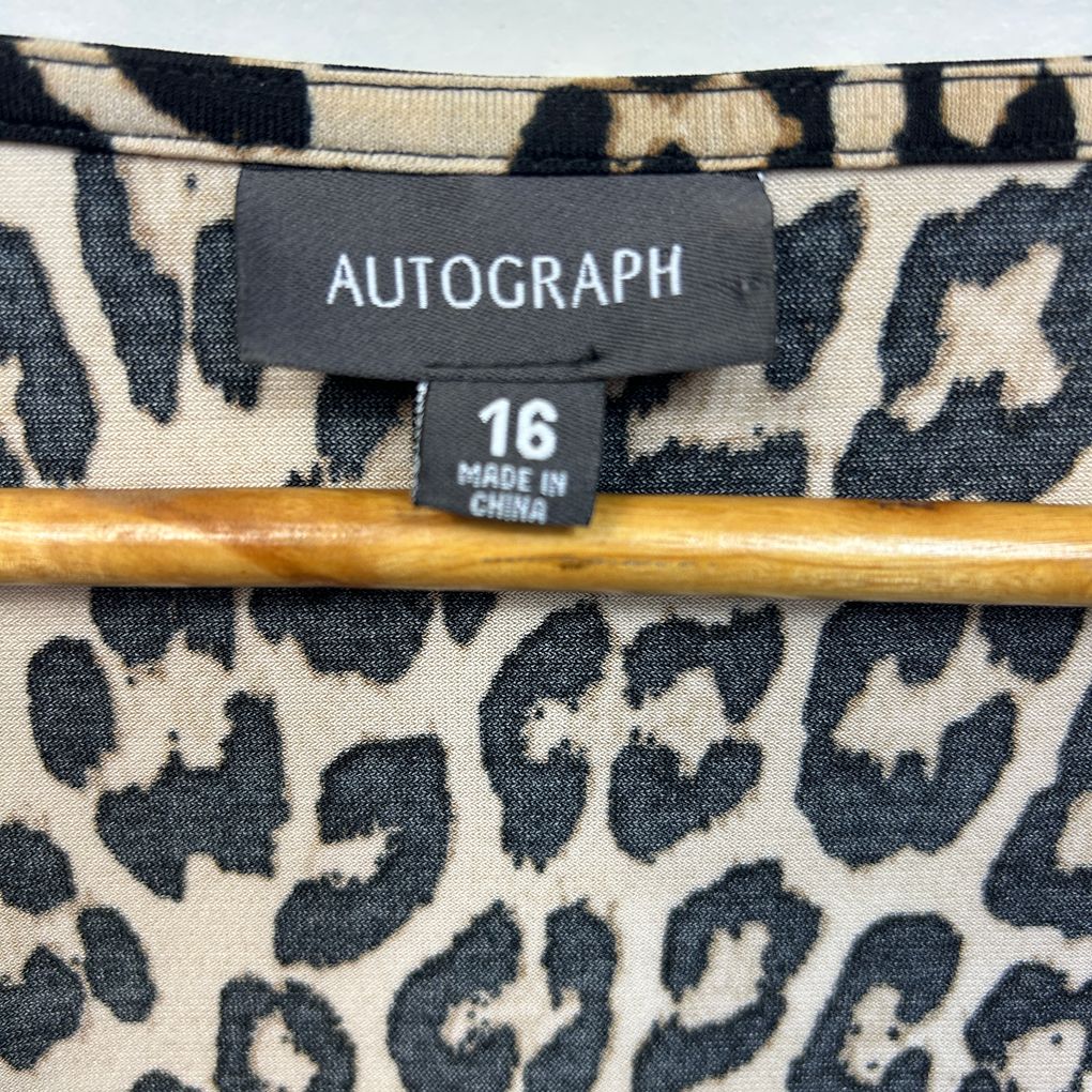 Autograph Leopard Print Top - Size 16