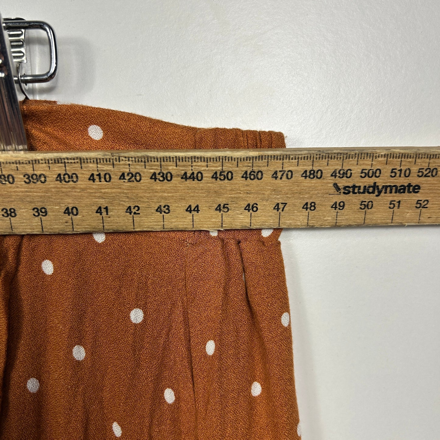 &me Rust Polka Dot Faux Wrap Skirt - Size 16