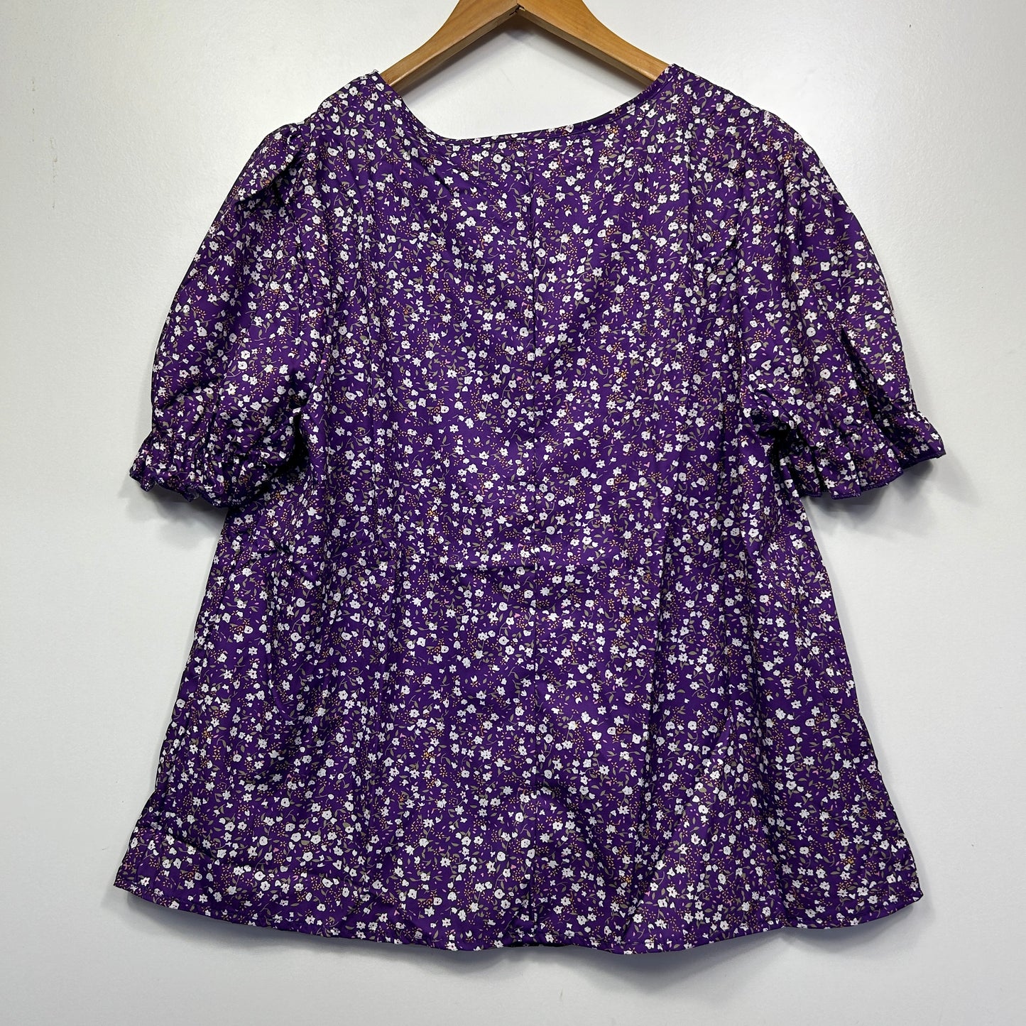 Shein Purple Multicoloured Floral Top - Size 0XL