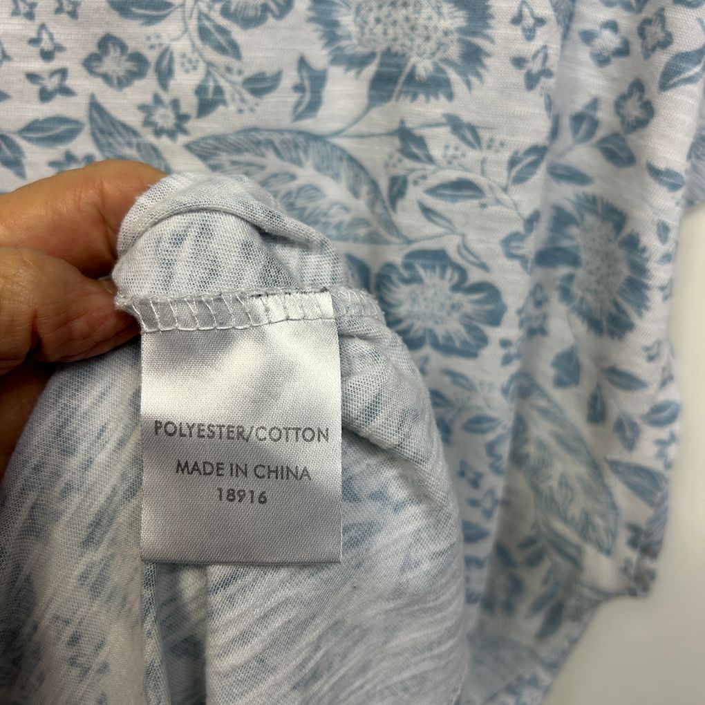 Suzanne Grae Basics Blue Cotton Top - Size 2XL
