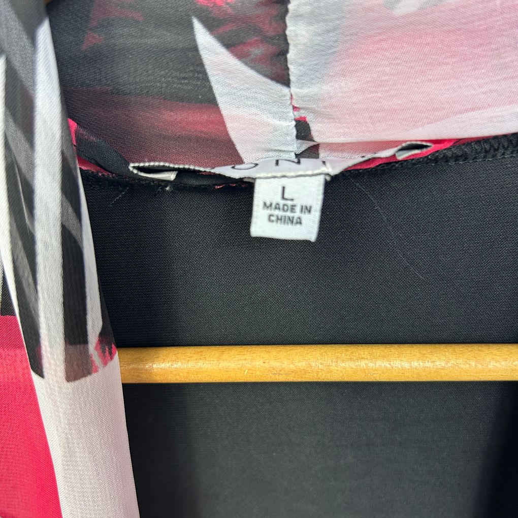 Noni B Black Open Front Top - Size L