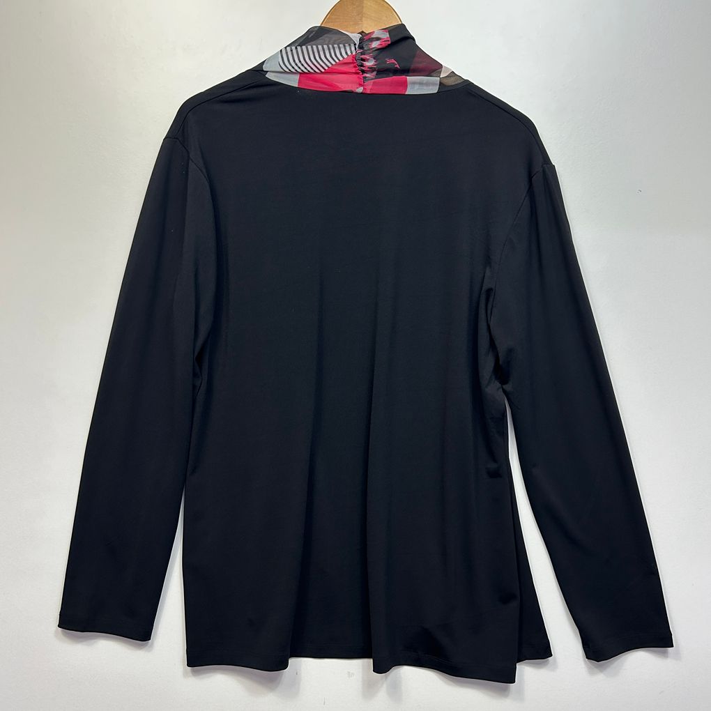 Noni B Black Open Front Top - Size L